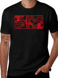 Lucky Dog Floral Graphic Tee - Black