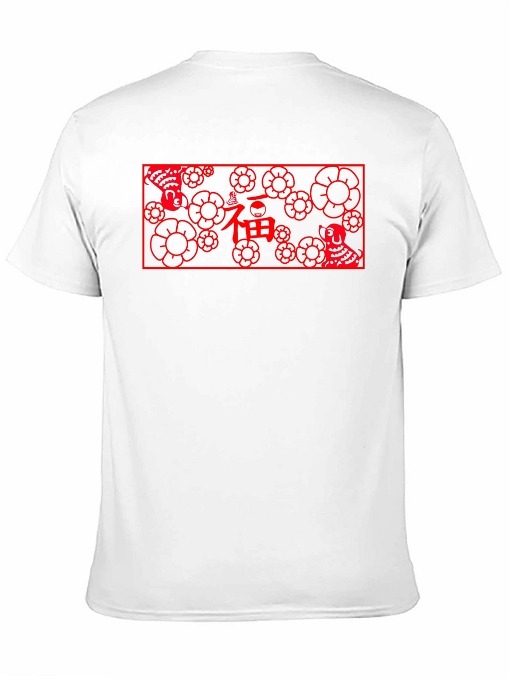 Lucky Dog Floral Graphic Tee - Black