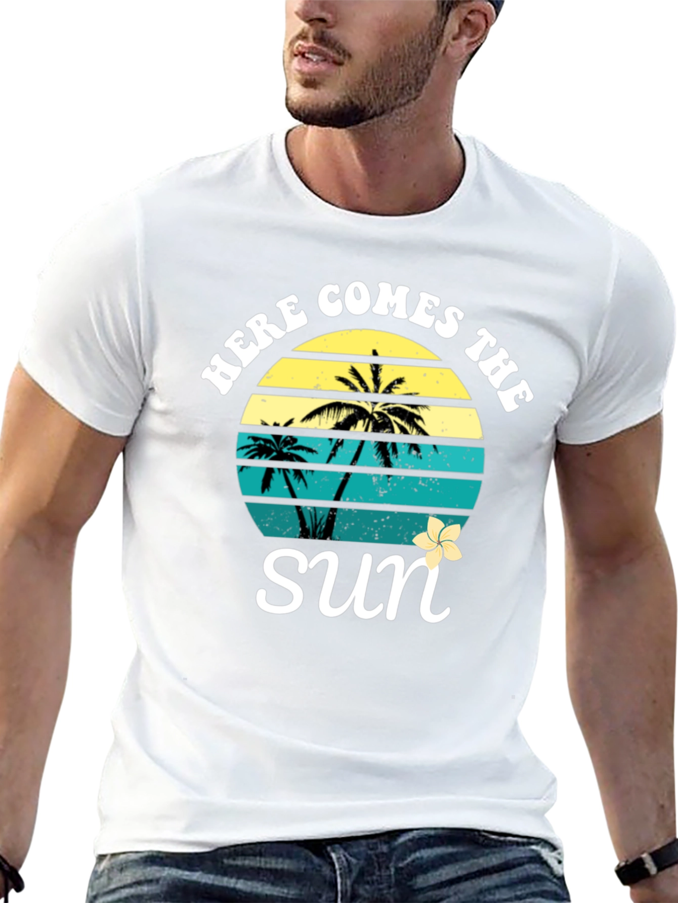 Here Comes The Sun Palm Tree T-Shirt