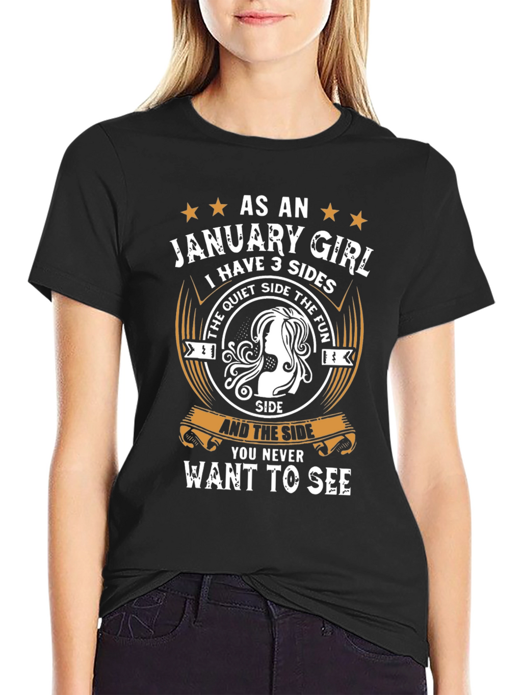 January Girl T-Shirt - 3 Sides