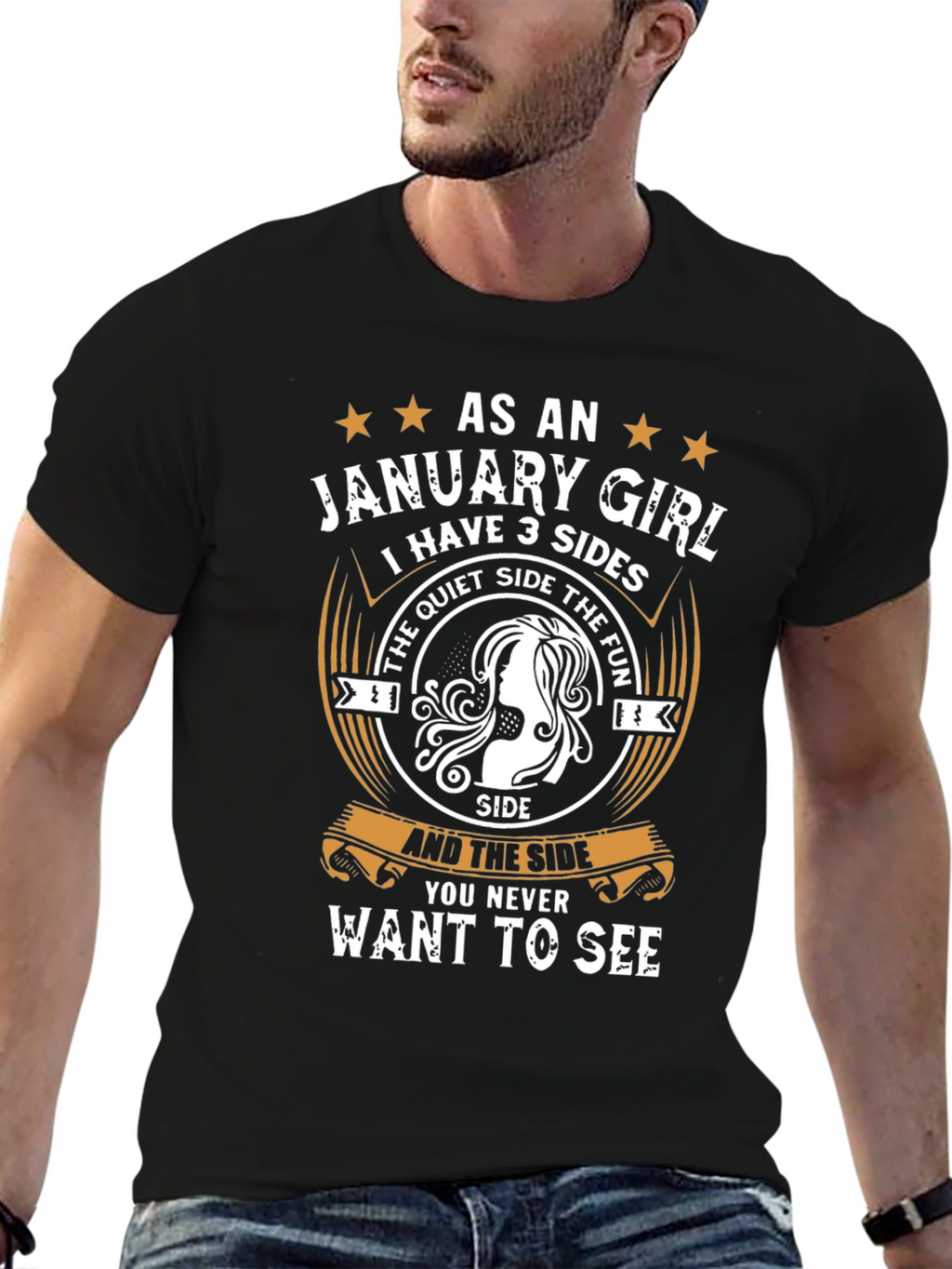 January Girl T-Shirt - 3 Sides