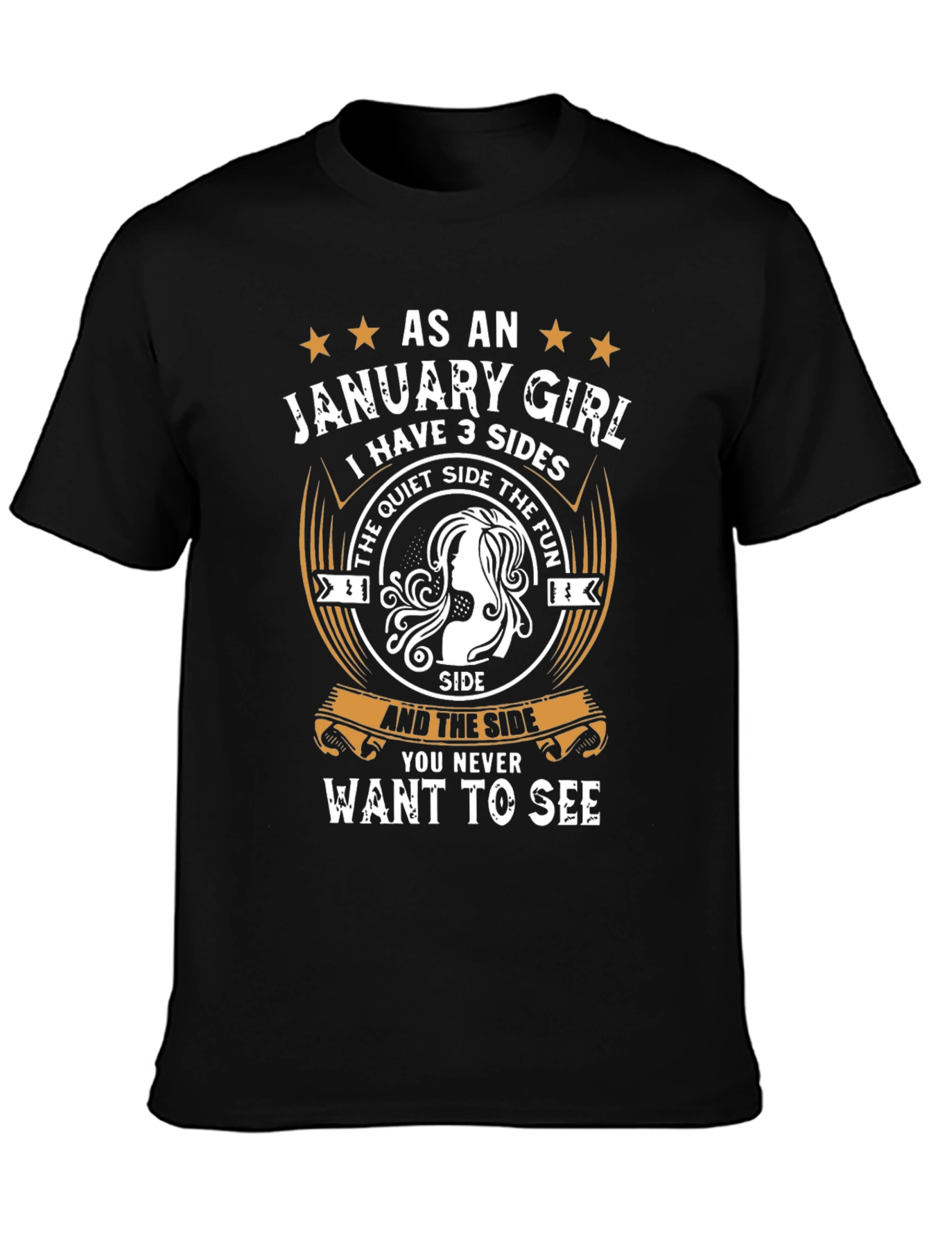January Girl T-Shirt - 3 Sides