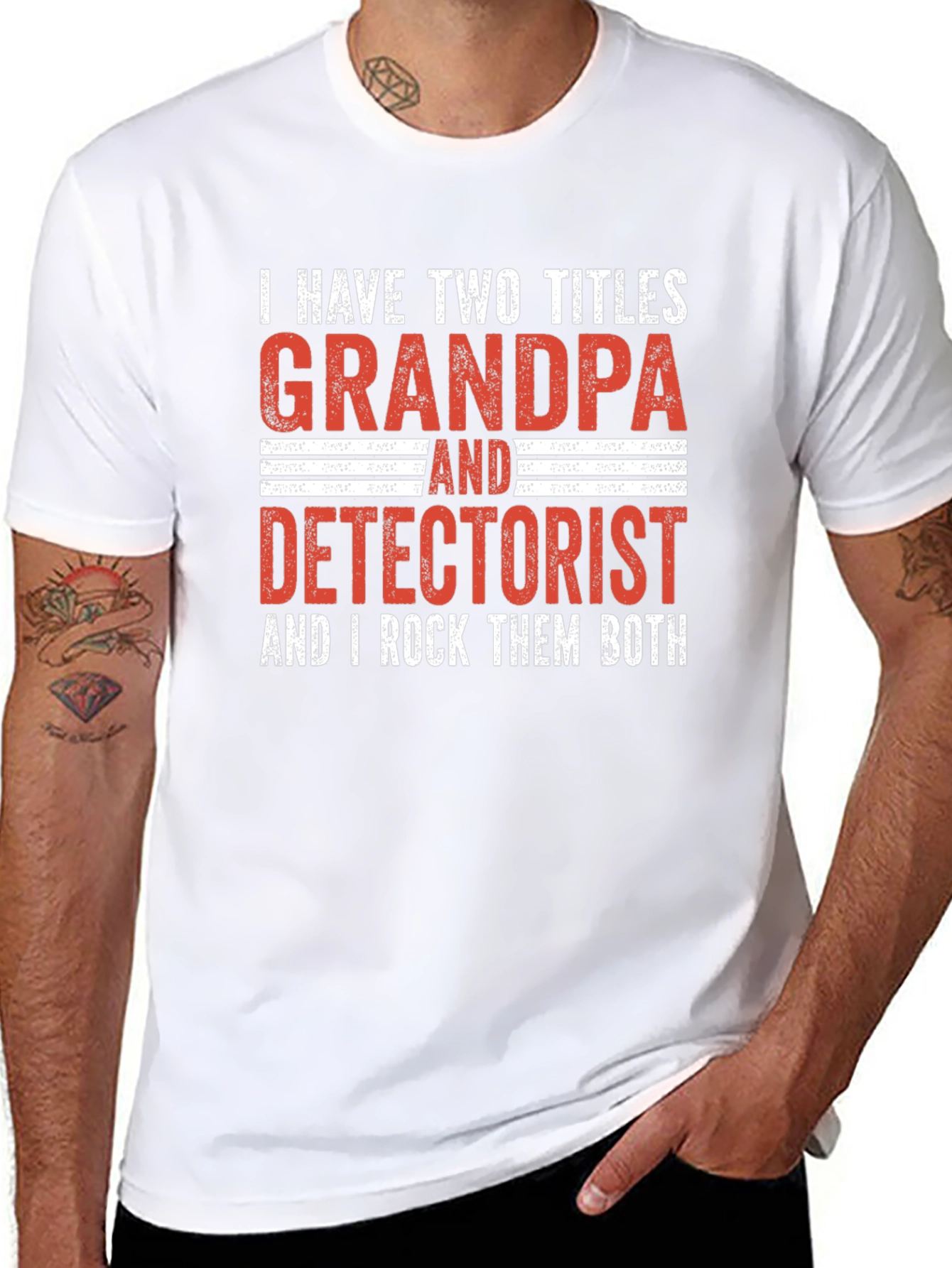Grandpa Detectorist T-Shirt - I Rock Them Both!