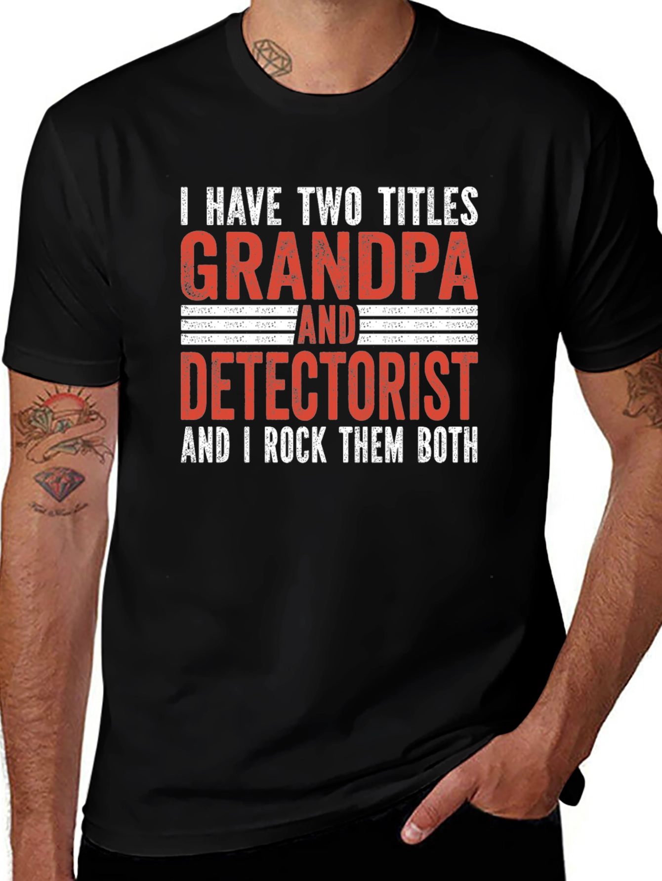 Grandpa Detectorist T-Shirt - I Rock Them Both!