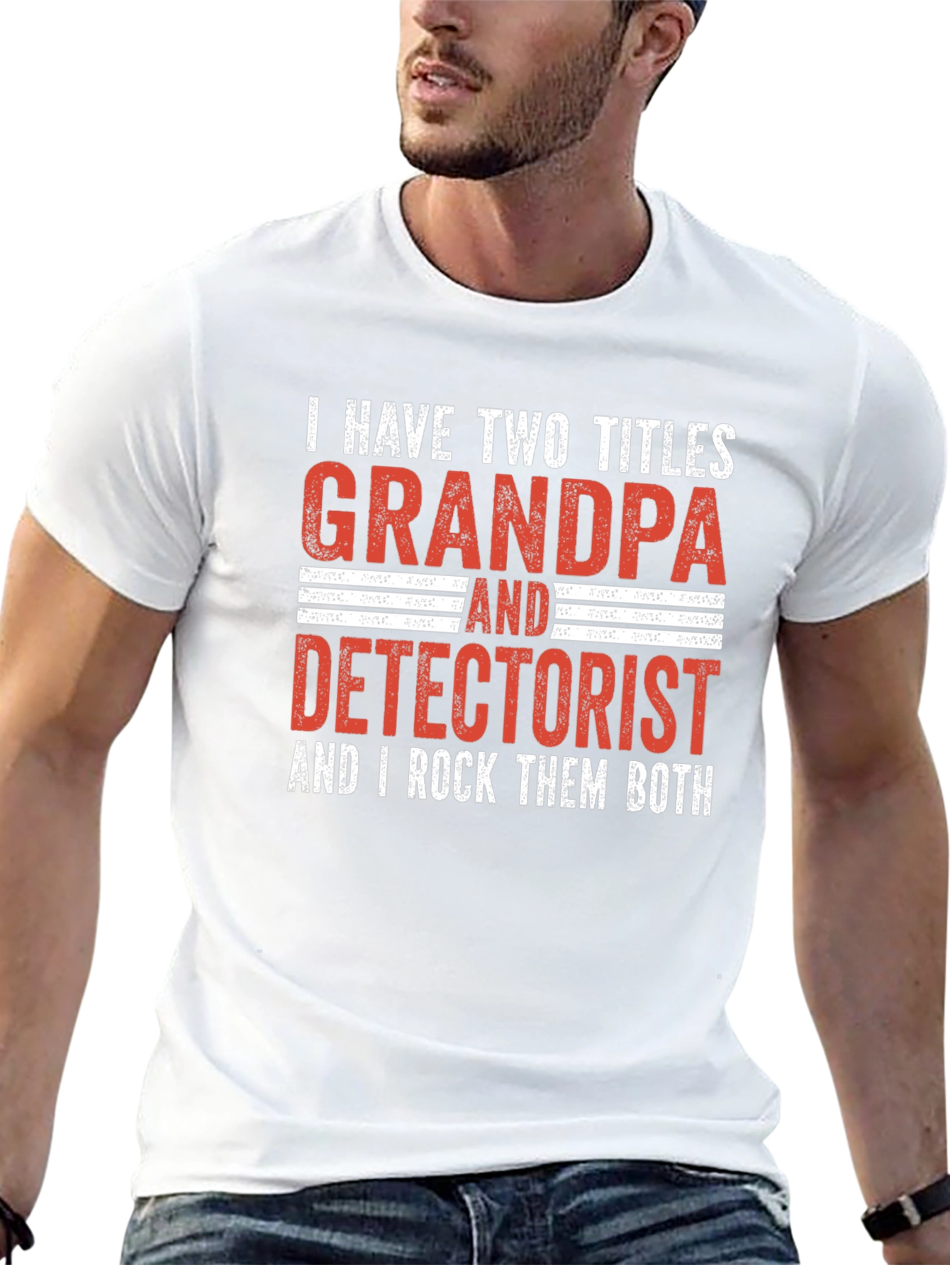 Grandpa Detectorist T-Shirt - I Rock Them Both!