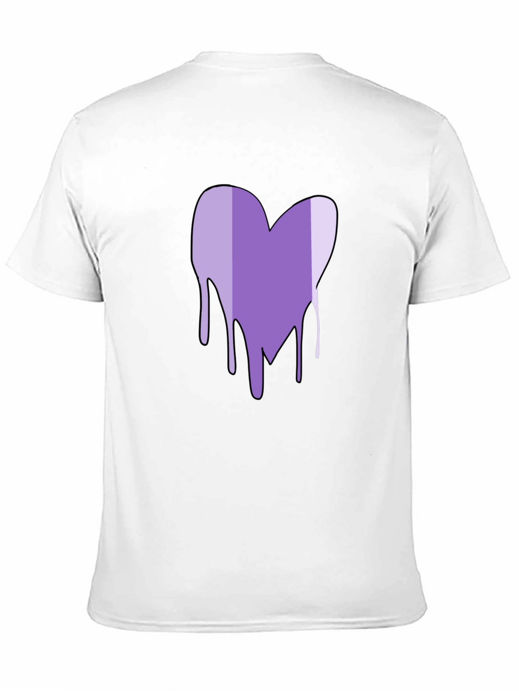 Purple Heart Drip Graphic T-Shirt