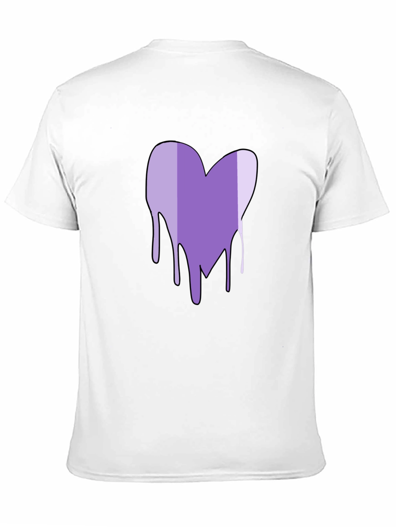 Purple Heart Drip Graphic T-Shirt