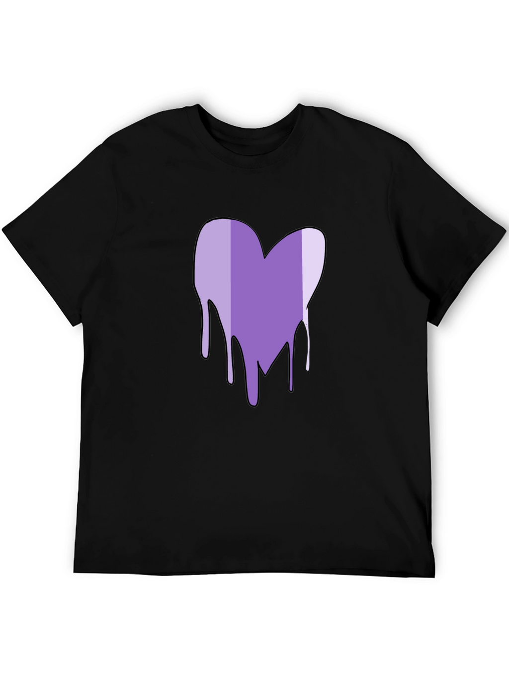 Purple Heart Drip Graphic T-Shirt