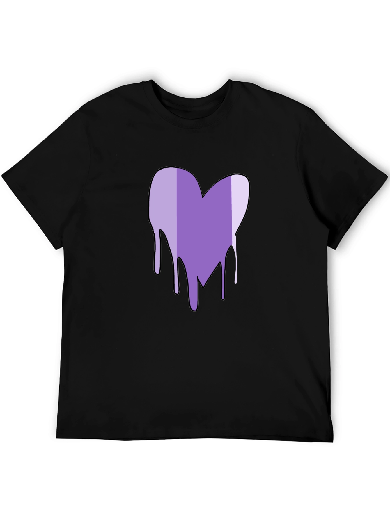 Purple Heart Drip Graphic T-Shirt
