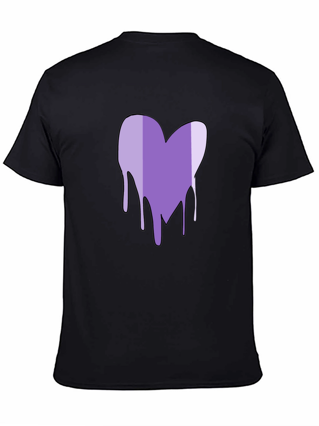 Purple Heart Drip Graphic T-Shirt