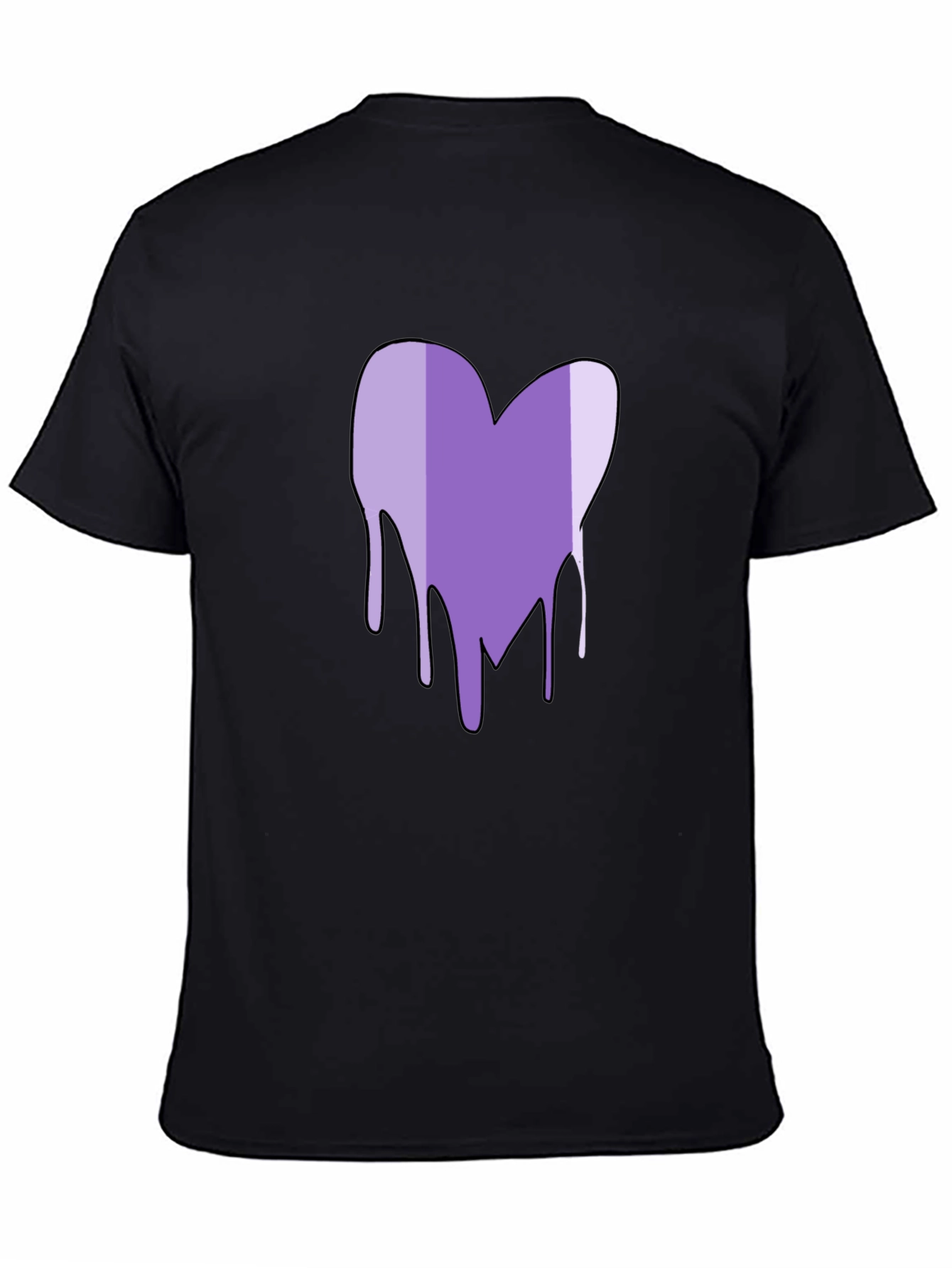 Purple Heart Drip Graphic T-Shirt