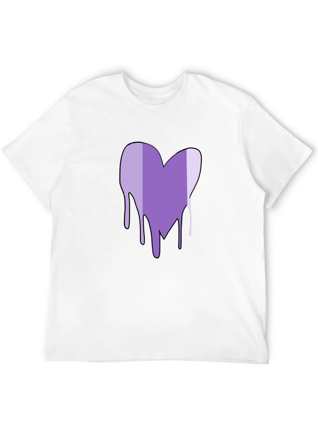 Purple Heart Drip Graphic T-Shirt