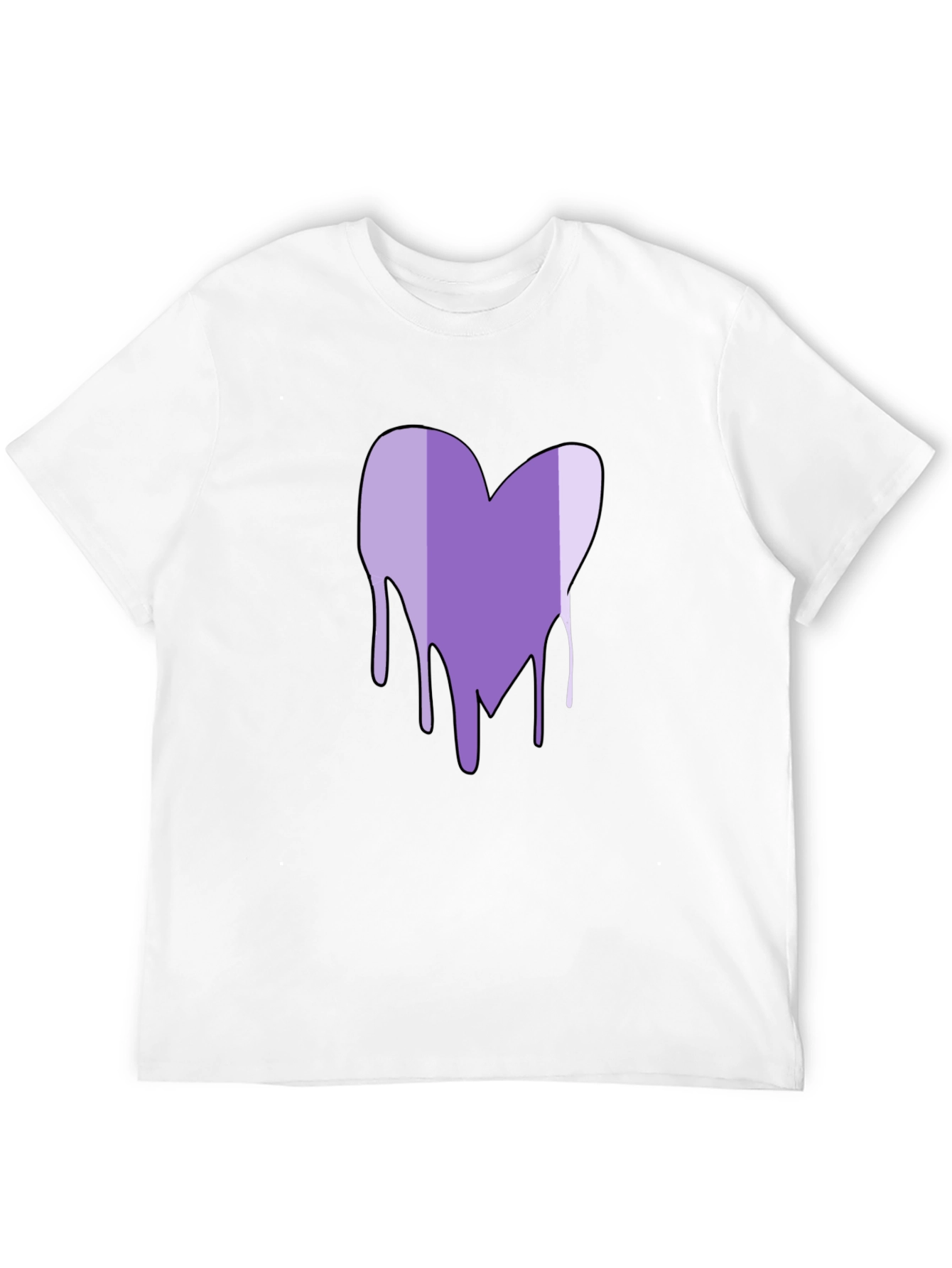 Purple Heart Drip Graphic T-Shirt