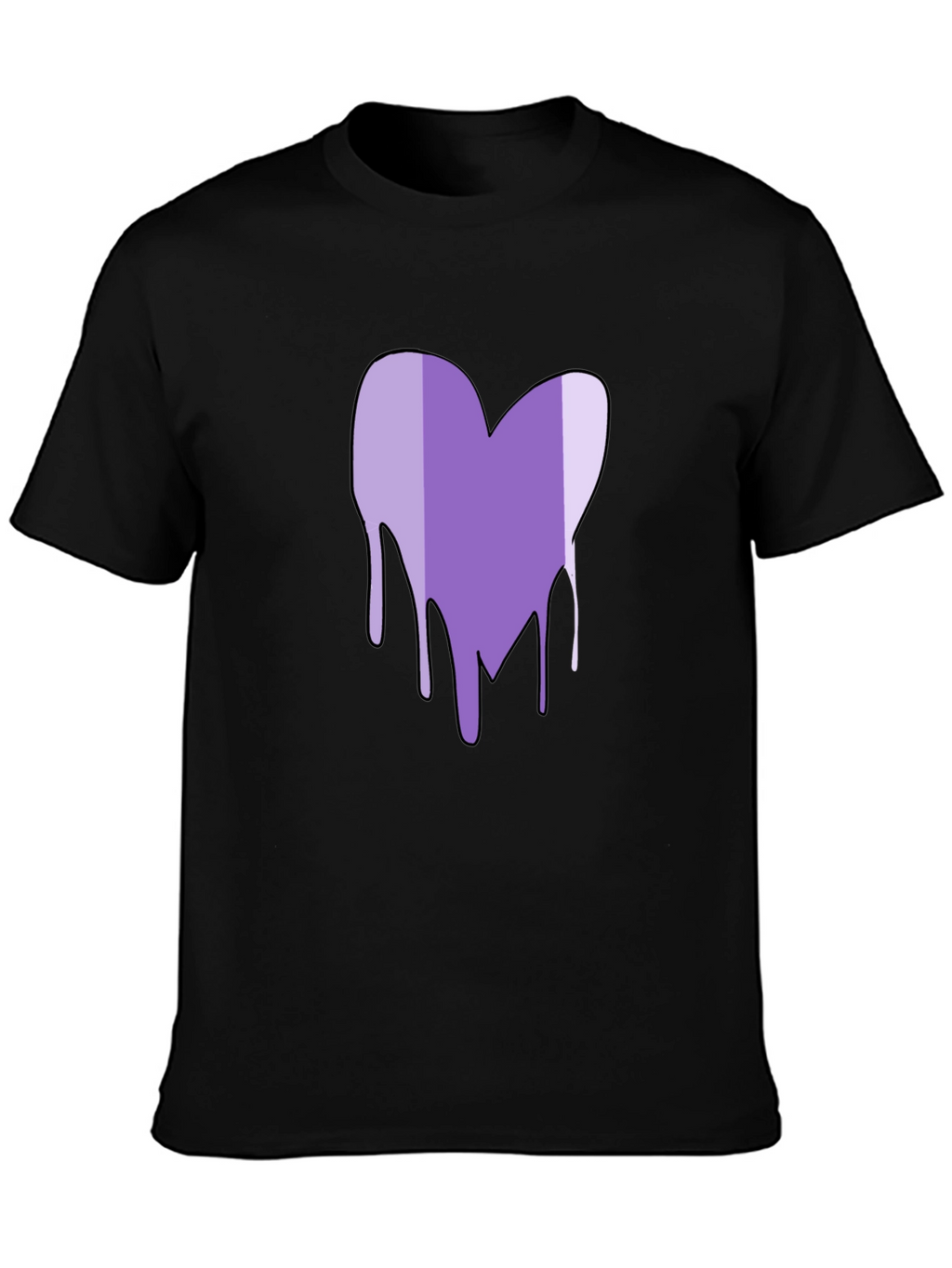 Purple Heart Drip Graphic T-Shirt