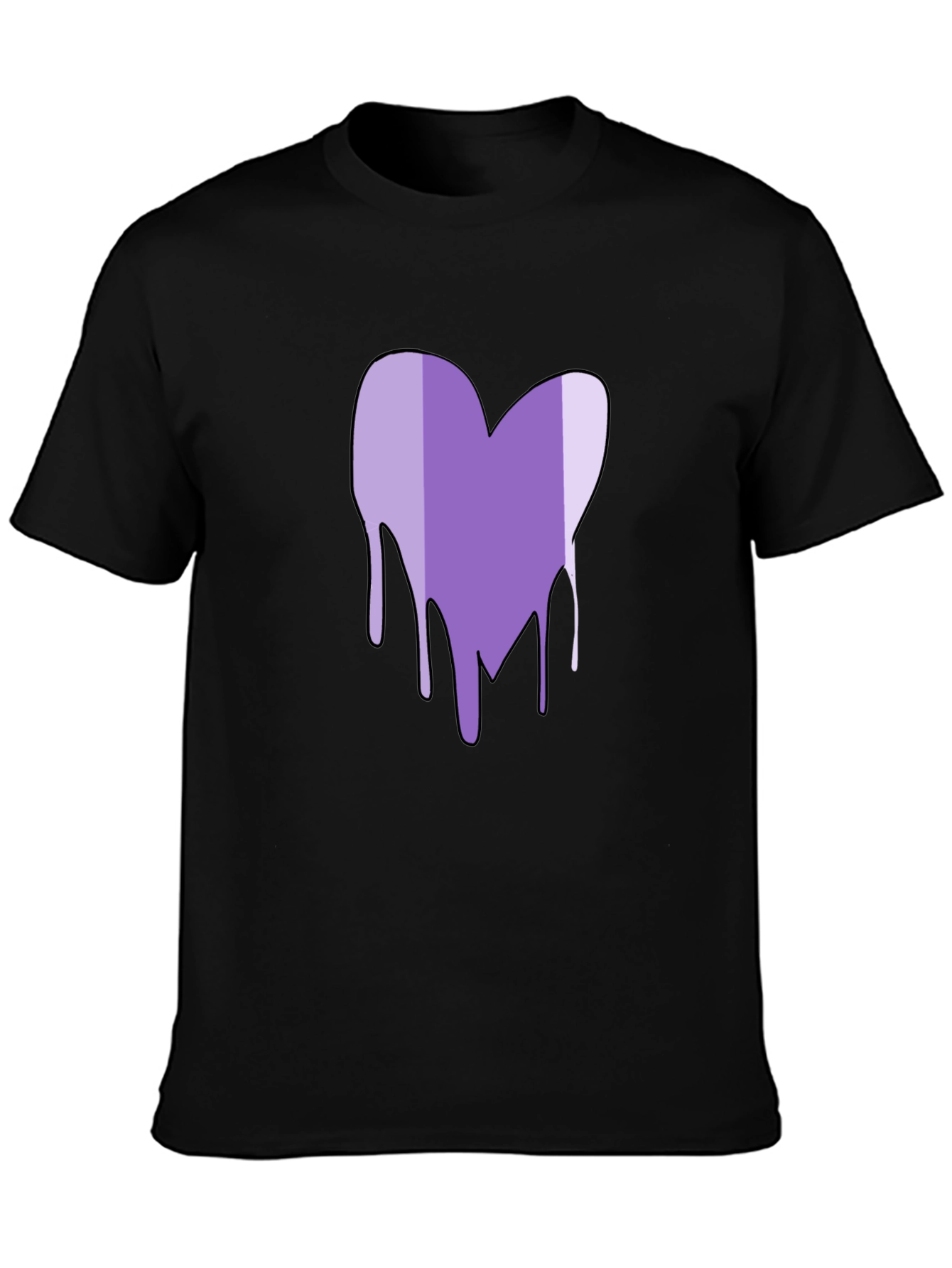 Purple Heart Drip Graphic T-Shirt