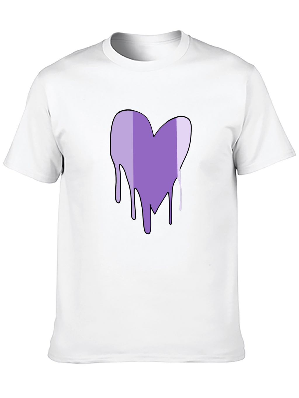 Purple Heart Drip Graphic T-Shirt