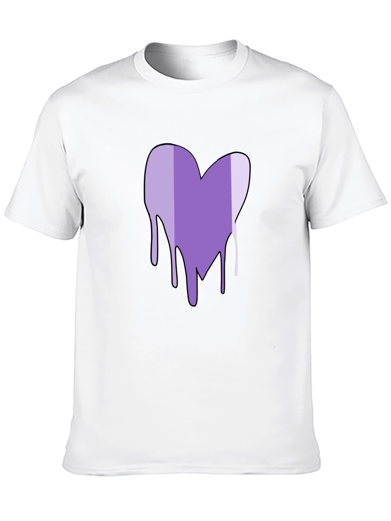 Purple Heart Drip Graphic T-Shirt