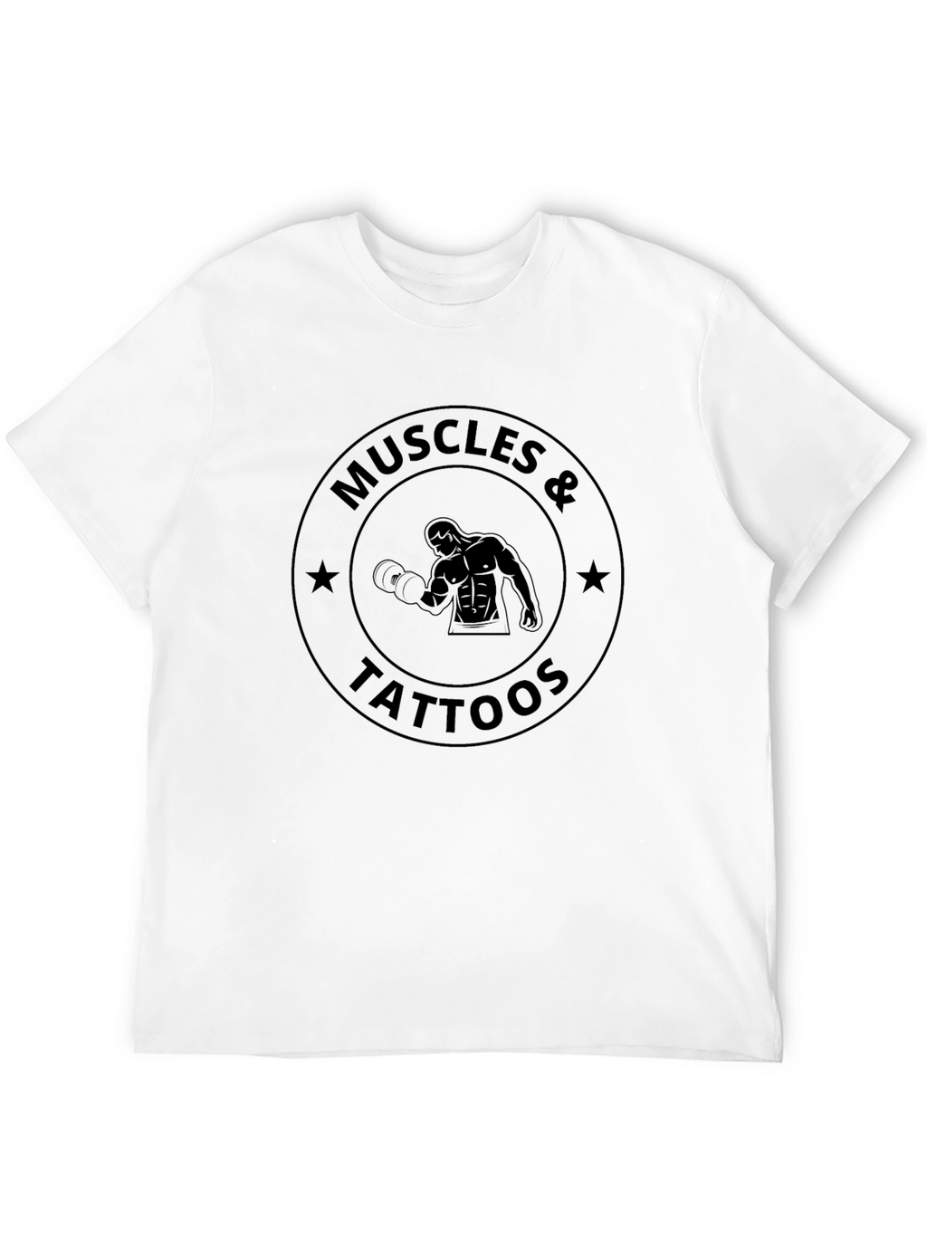 Muscles & Tattoos Graphic T-Shirt - Black