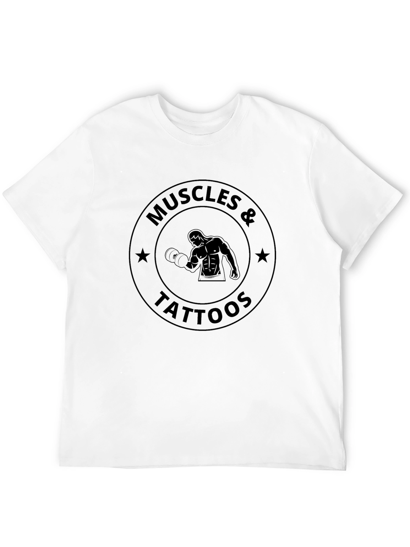 Muscles & Tattoos Graphic T-Shirt - Black