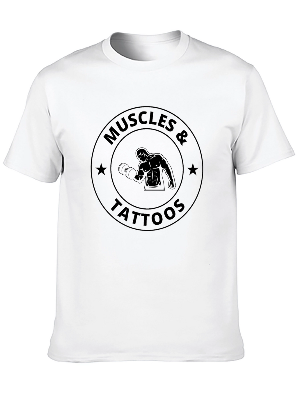 Muscles & Tattoos Graphic T-Shirt - Black