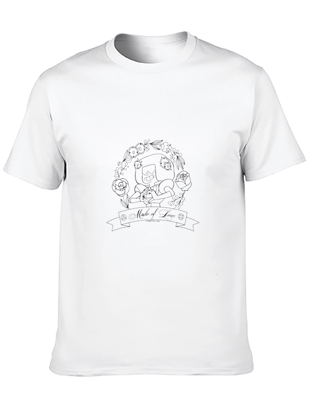 Black Graphic T-Shirt - Made of Love Design