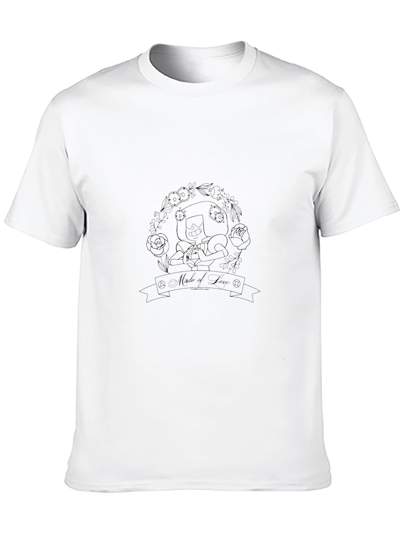 Black Graphic T-Shirt - Made of Love Design