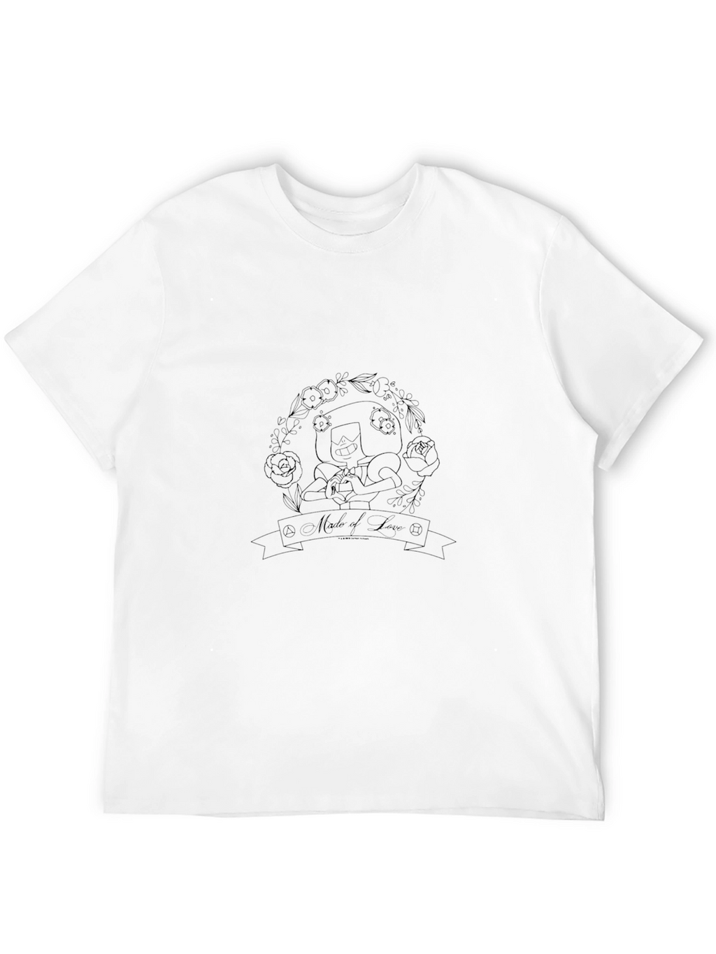 Black Graphic T-Shirt - Made of Love Design