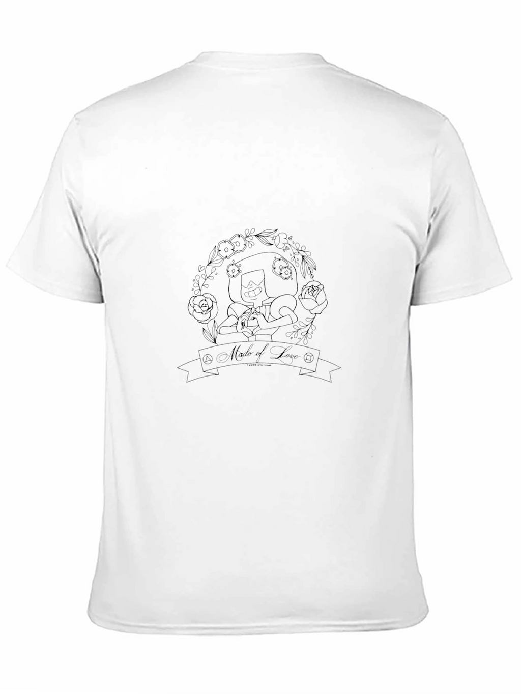 Black Graphic T-Shirt - Made of Love Design
