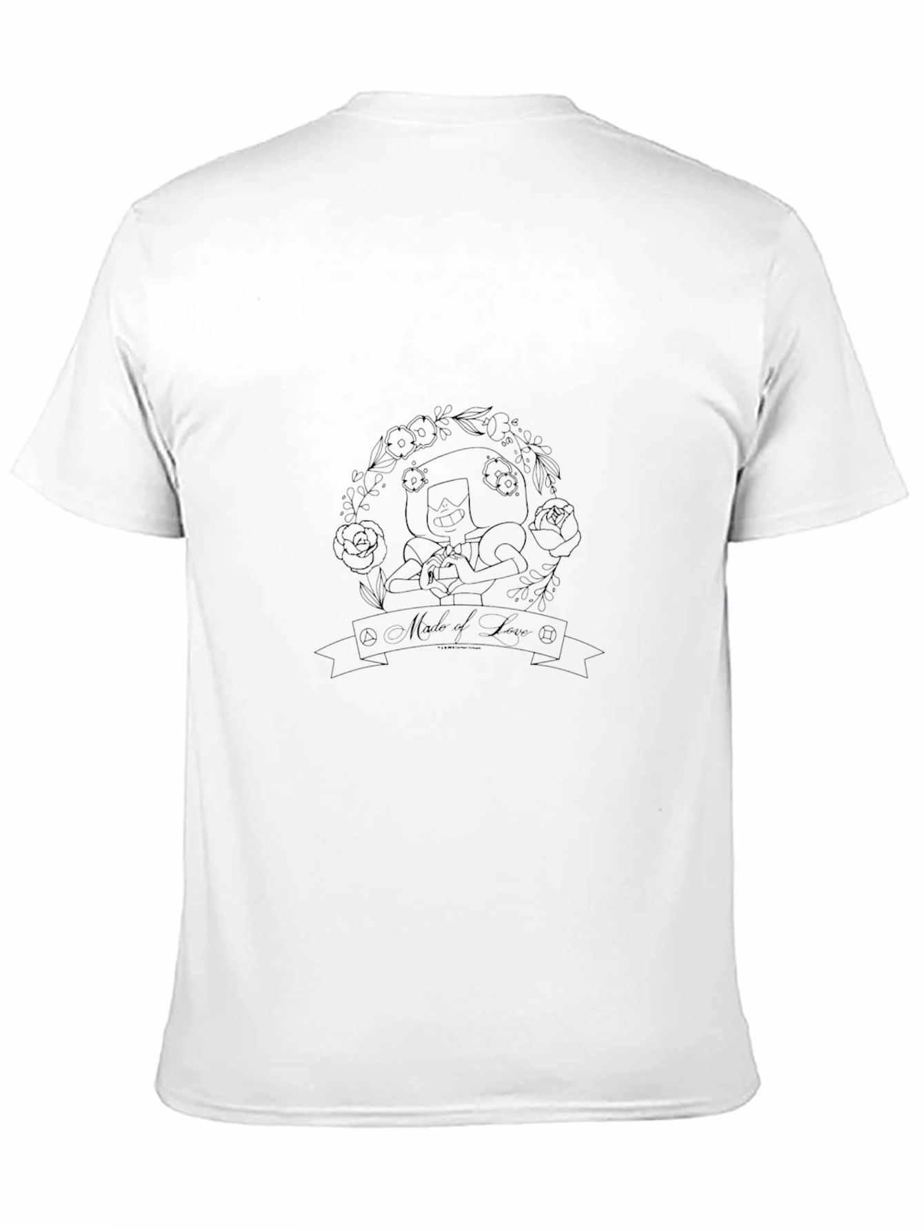 Black Graphic T-Shirt - Made of Love Design