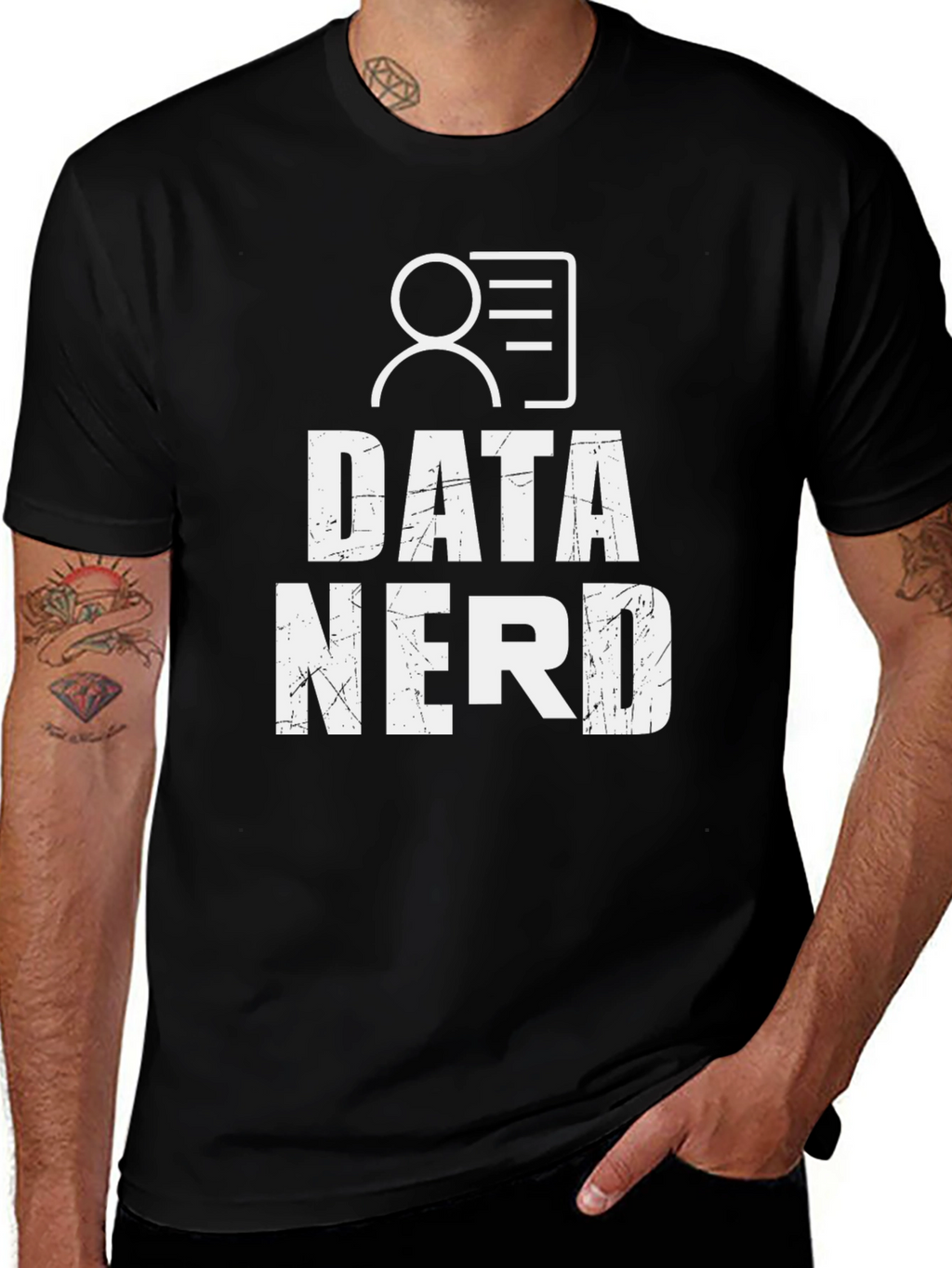 Data Nerd Graphic Tee - Black Cotton T-Shirt