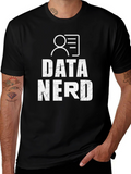 Data Nerd Graphic Tee - Black Cotton T-Shirt