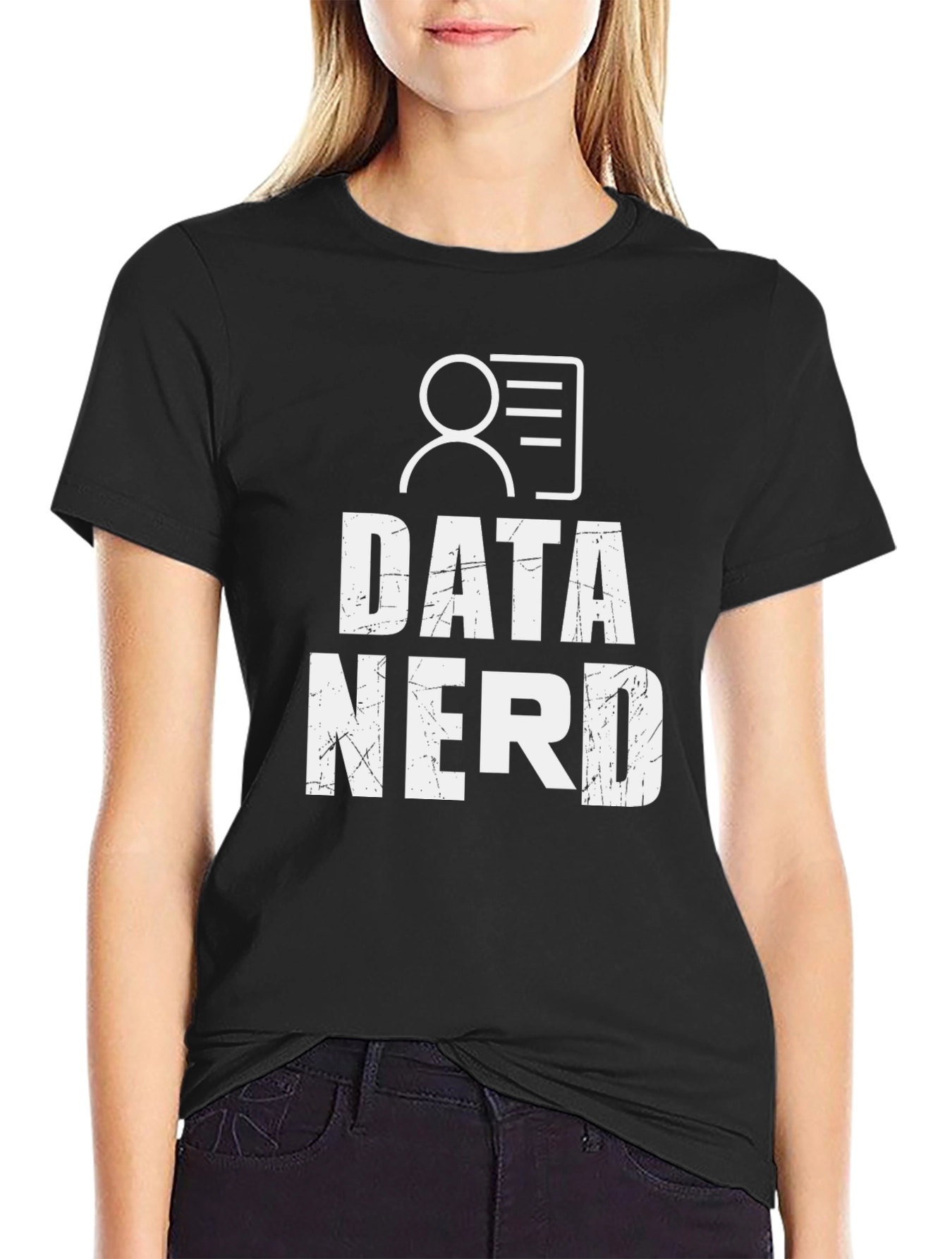 Data Nerd Graphic Tee - Black Cotton T-Shirt