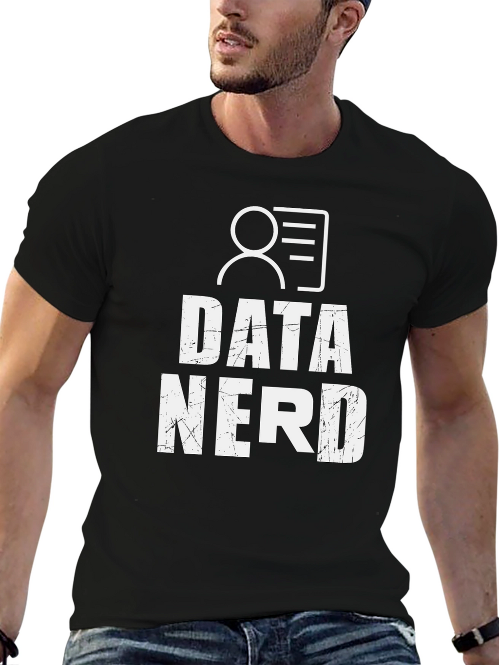 Data Nerd Graphic Tee - Black Cotton T-Shirt
