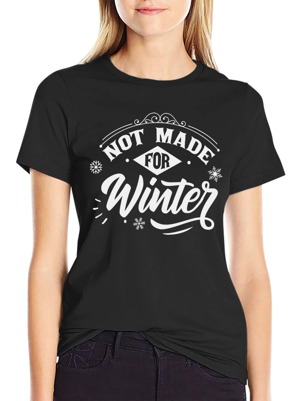Not Made for Winter Black Graphic T-Shirt