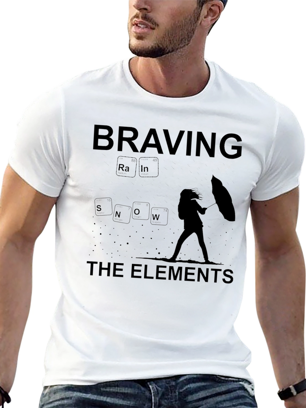 Braving the Elements T-Shirt: Rain or Snow