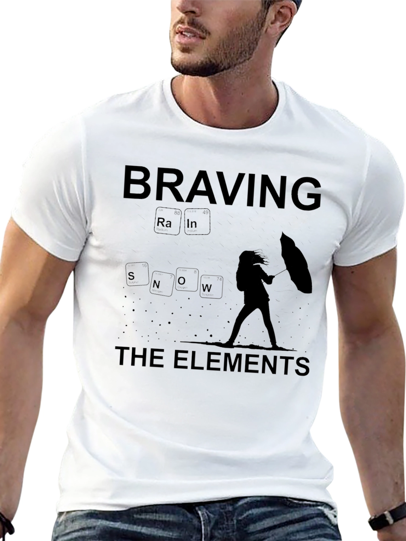 Braving the Elements T-Shirt: Rain or Snow