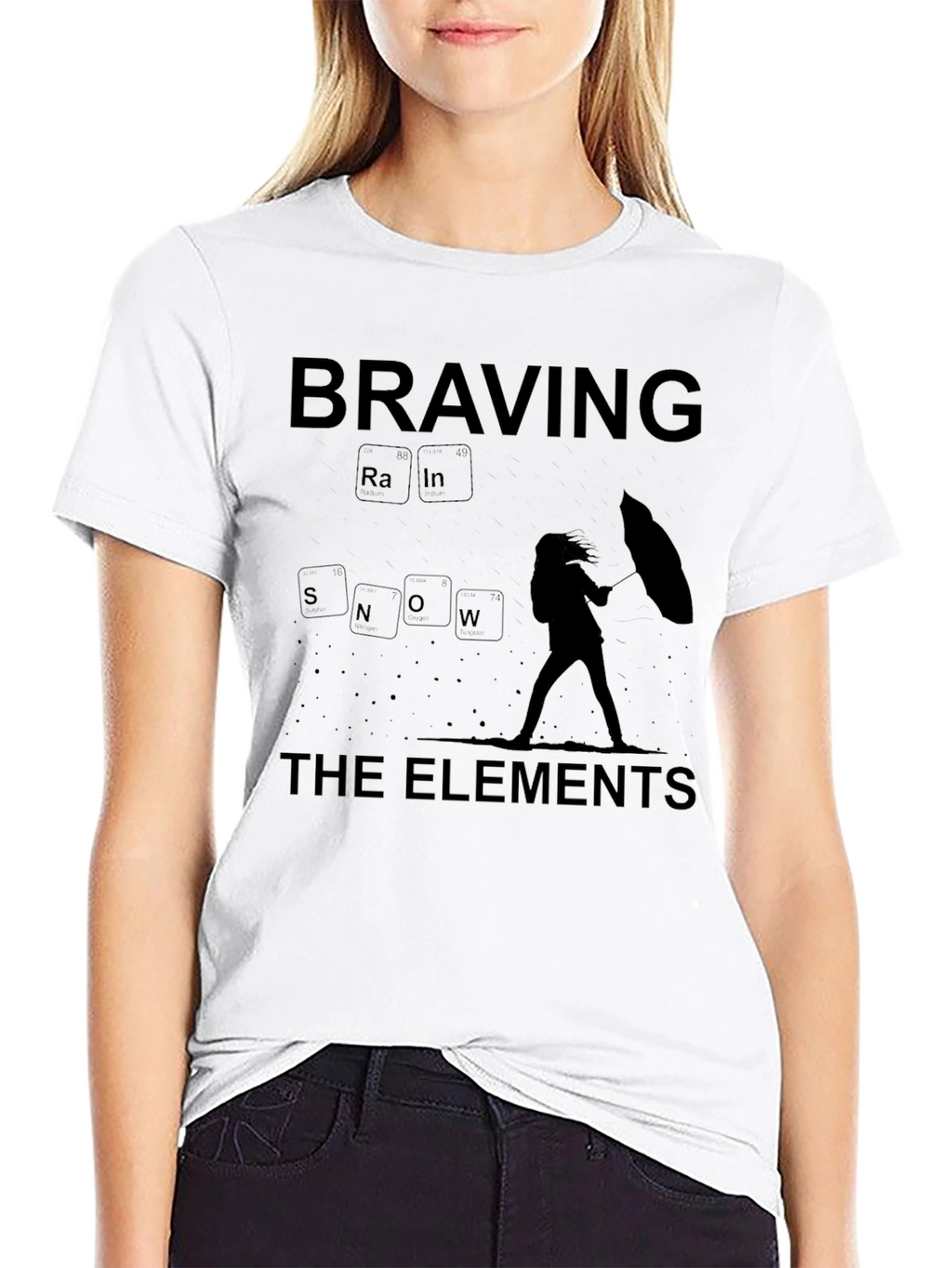 Braving the Elements T-Shirt: Rain or Snow