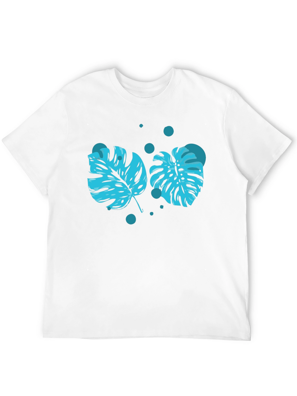 Tropical Leaf Graphic Tee - Black T-Shirt
