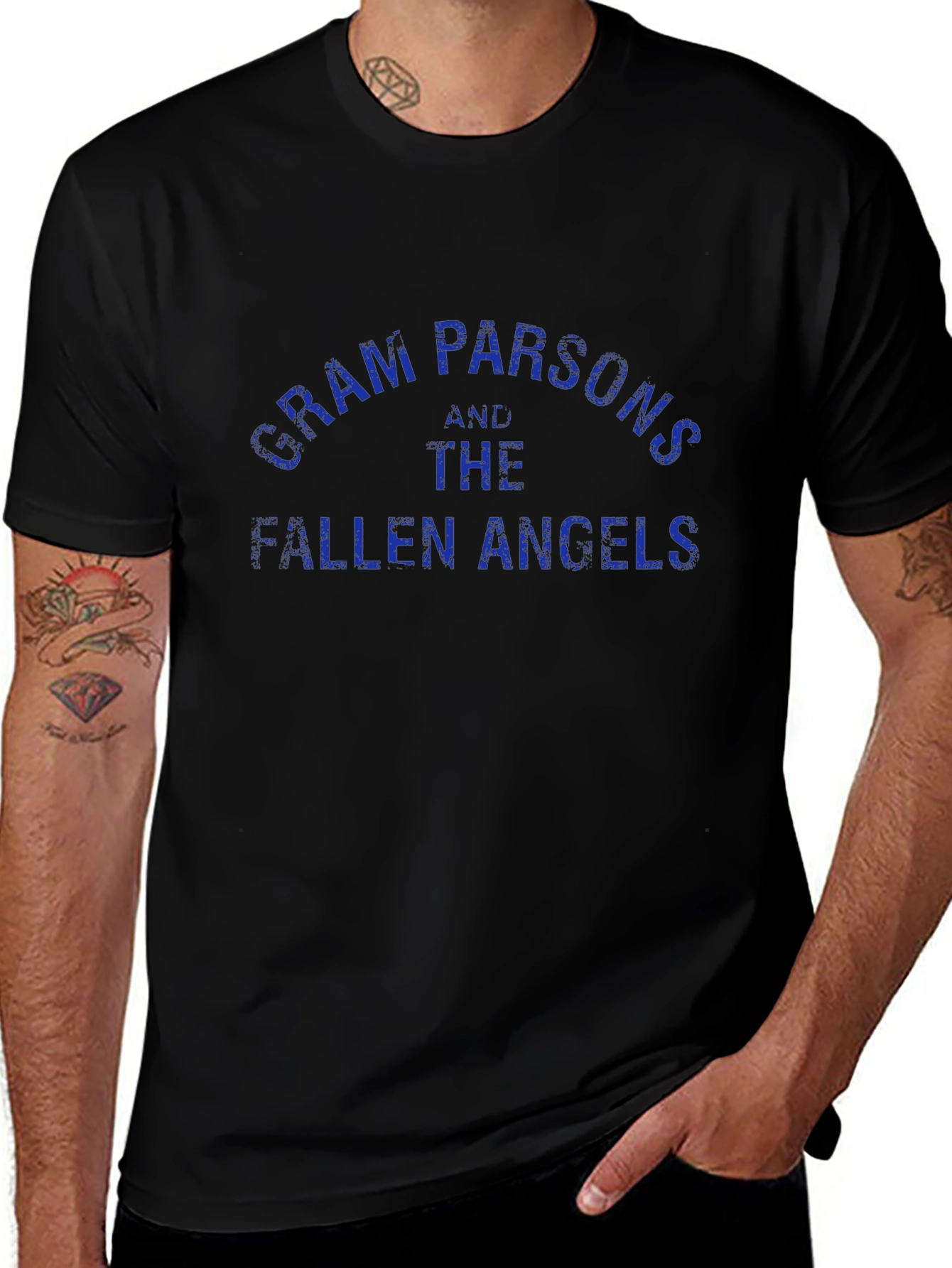 Gram Parsons & The Fallen Angels Black T-Shirt