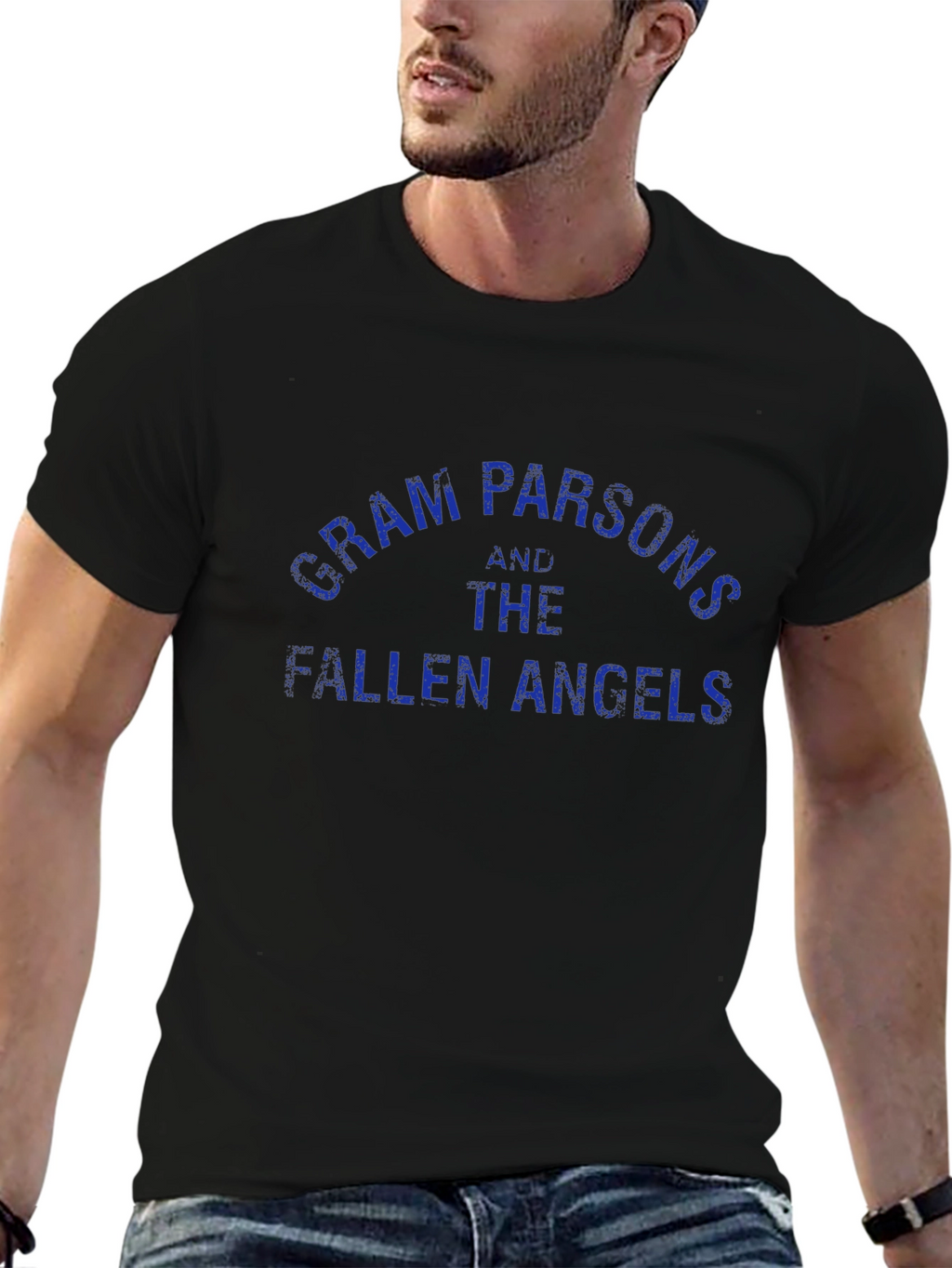 Gram Parsons & The Fallen Angels Black T-Shirt