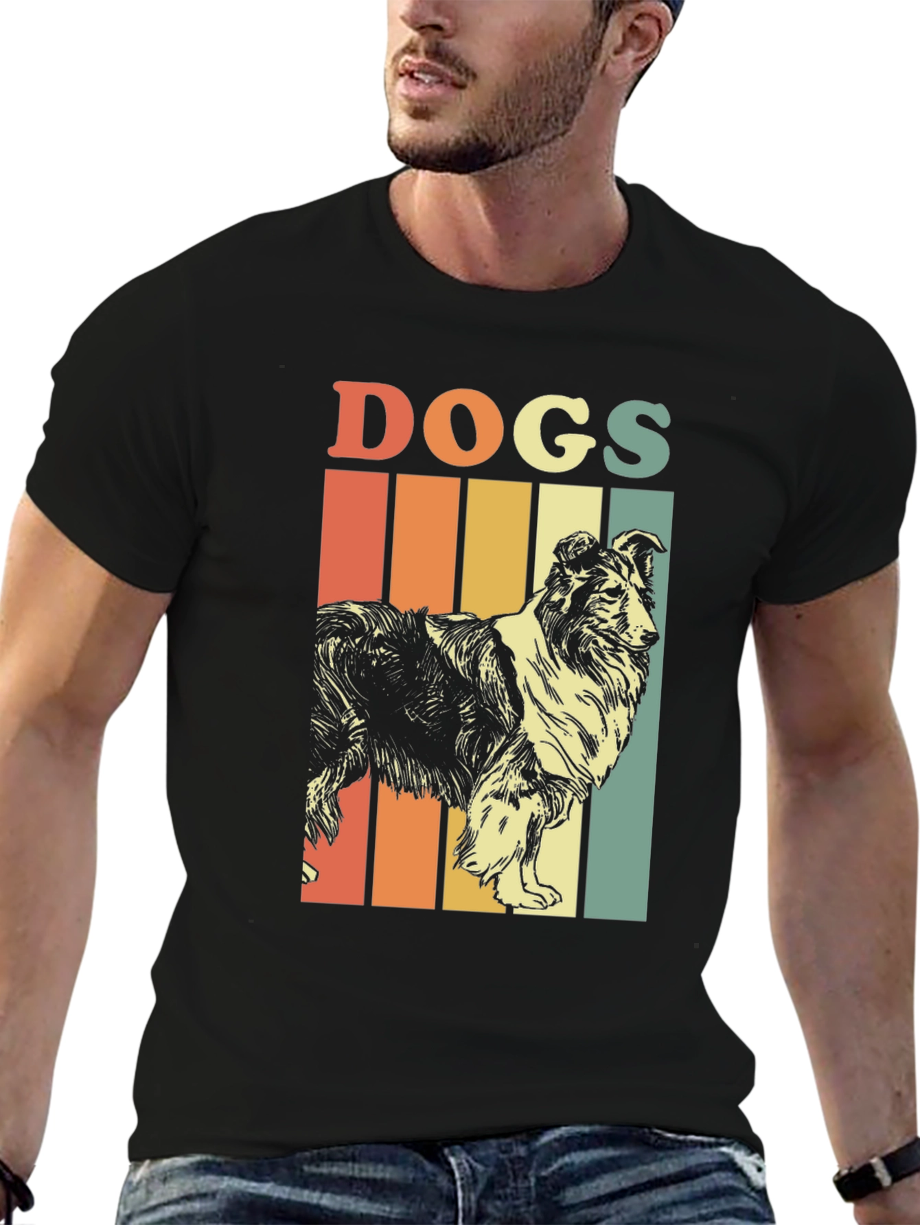 Retro Dog T-Shirt - Vintage Style Canine Tee