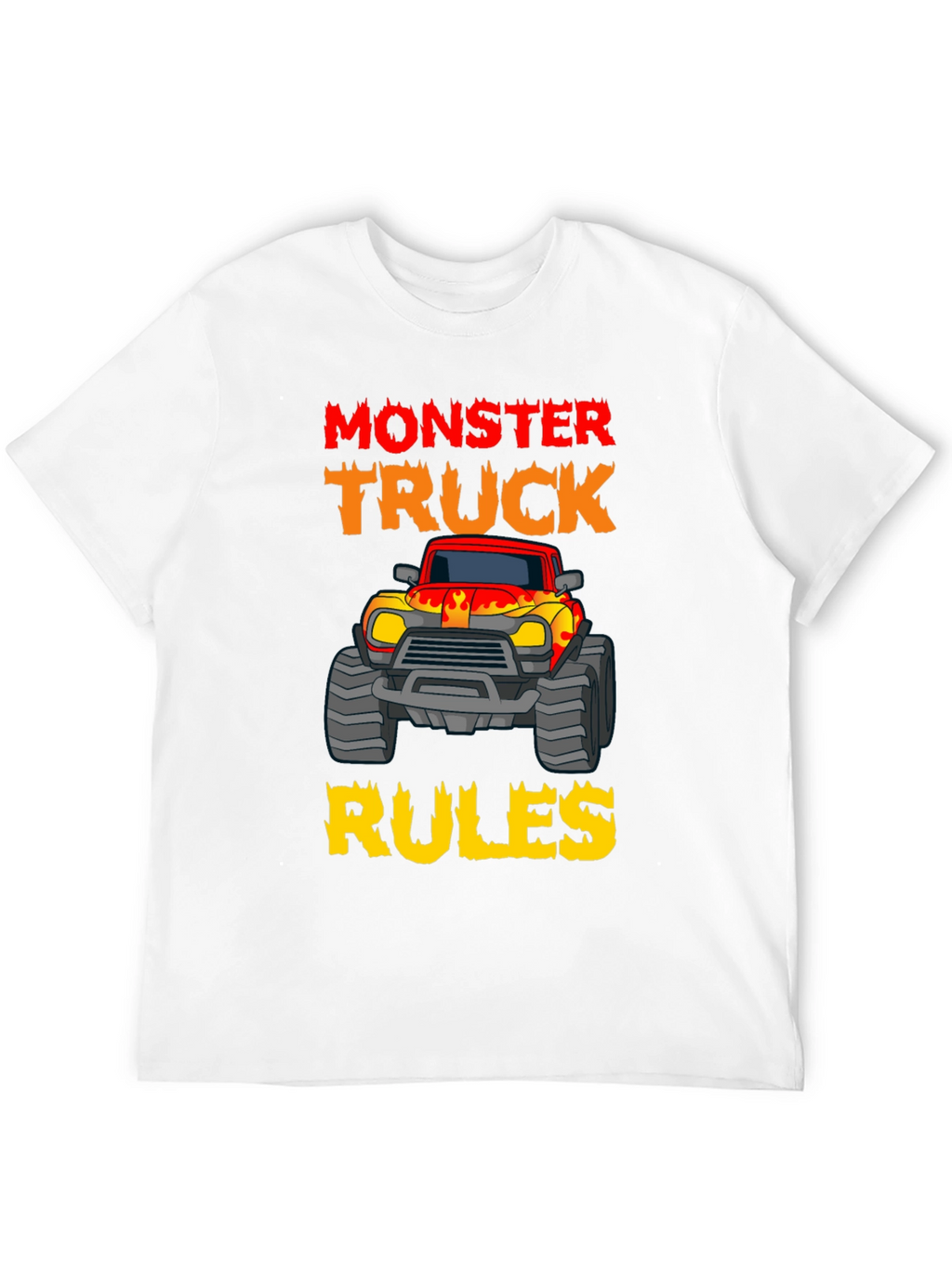 Monster Truck Rules T-Shirt Black Cotton