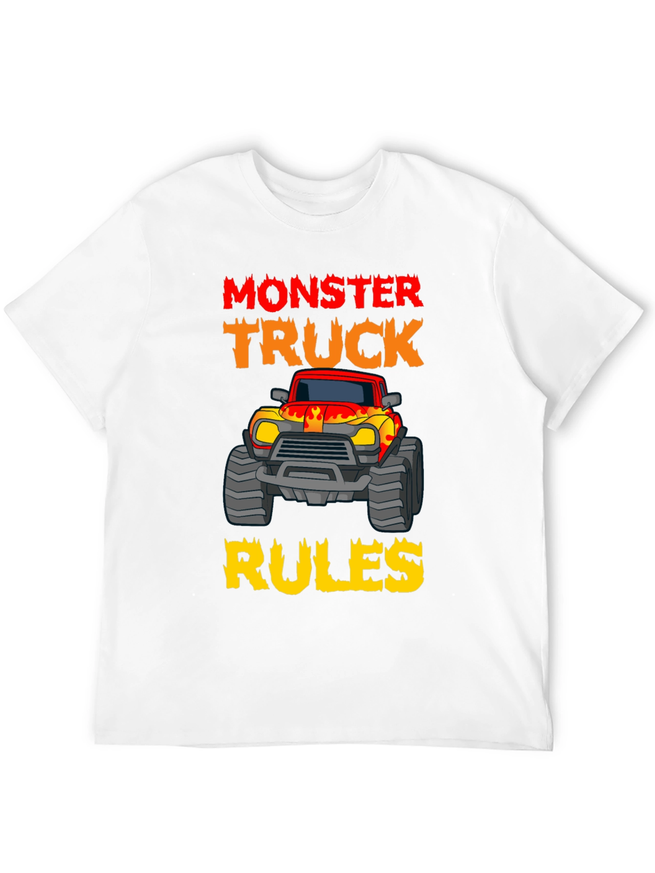 Monster Truck Rules T-Shirt Black Cotton