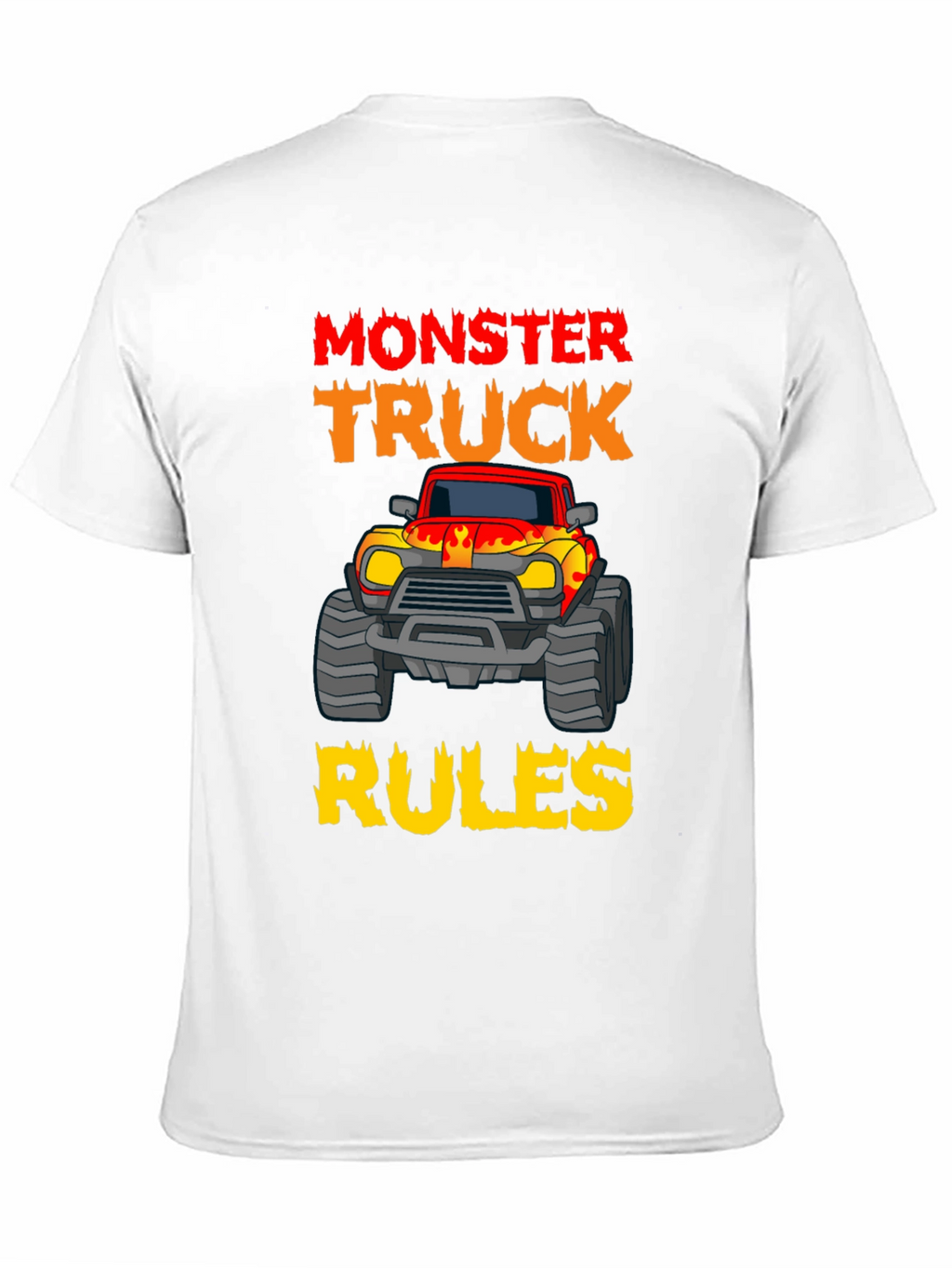 Monster Truck Rules T-Shirt Black Cotton