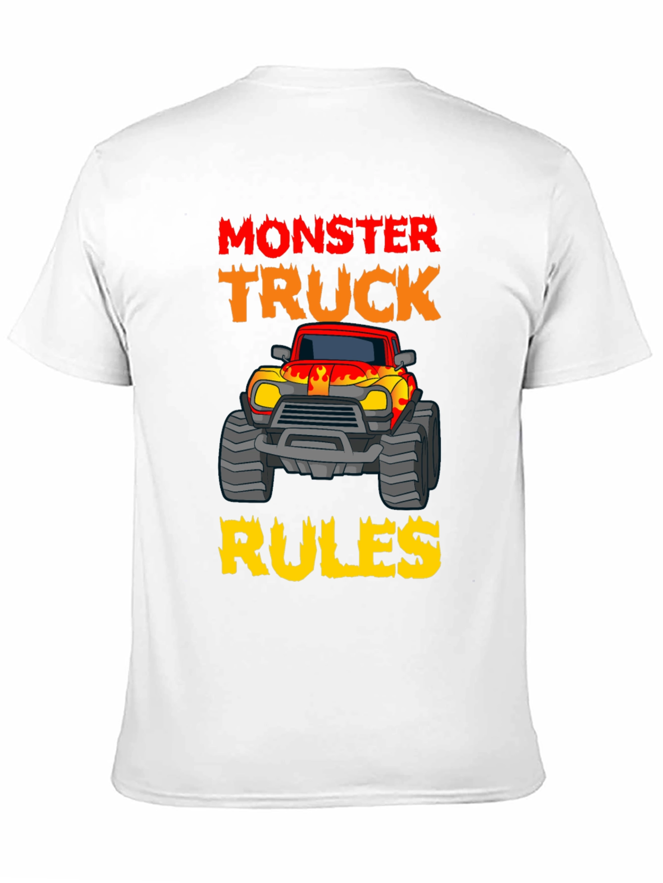 Monster Truck Rules T-Shirt Black Cotton