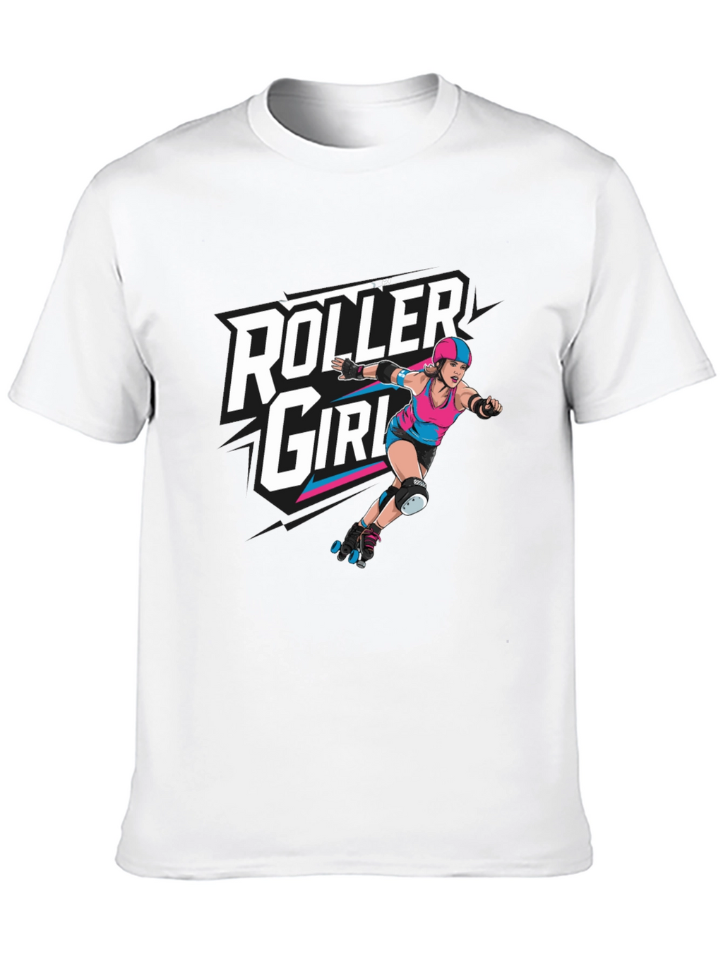 Roller Girl Graphic Tee - Black Cotton T-Shirt