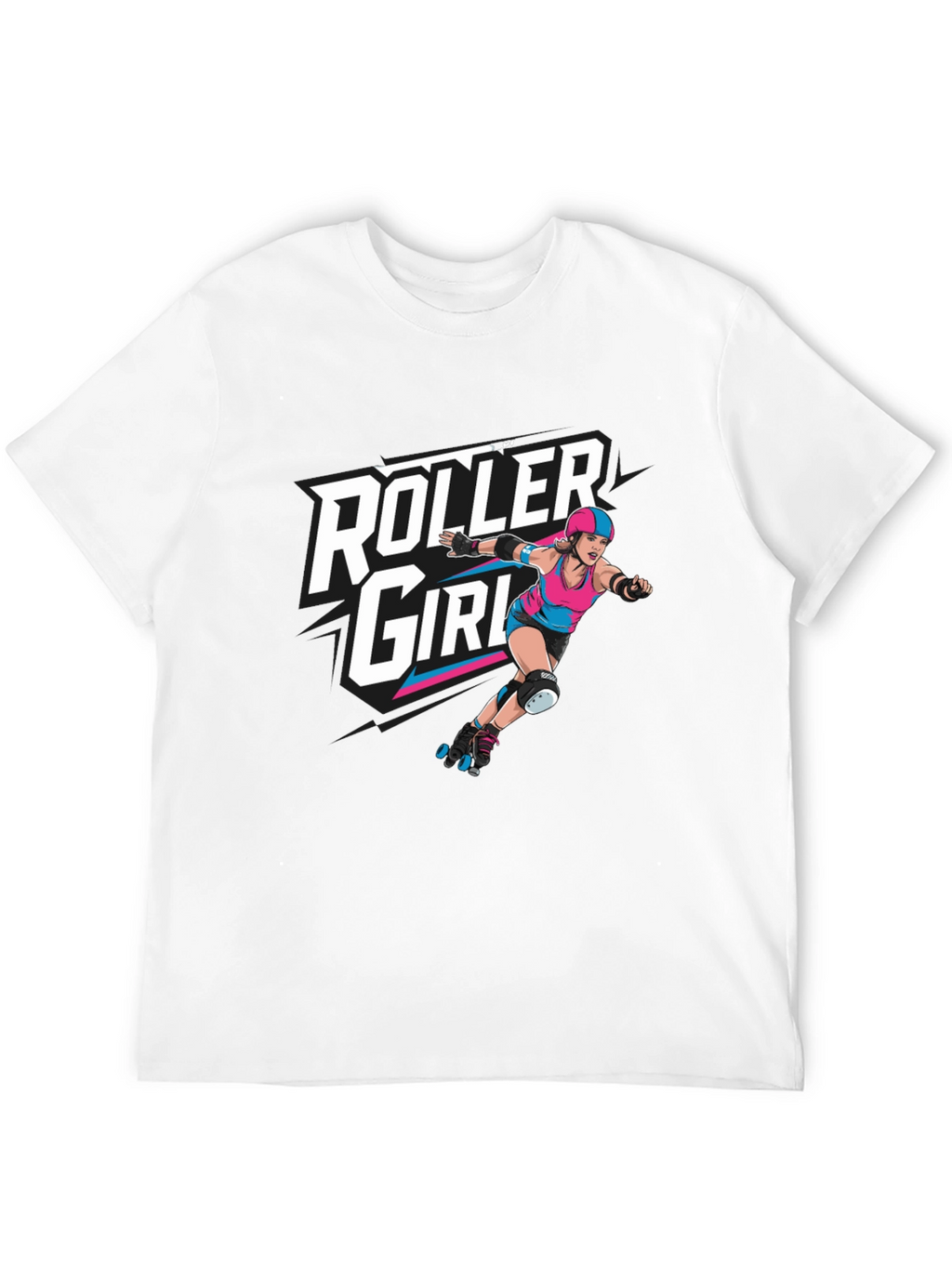 Roller Girl Graphic Tee - Black Cotton T-Shirt