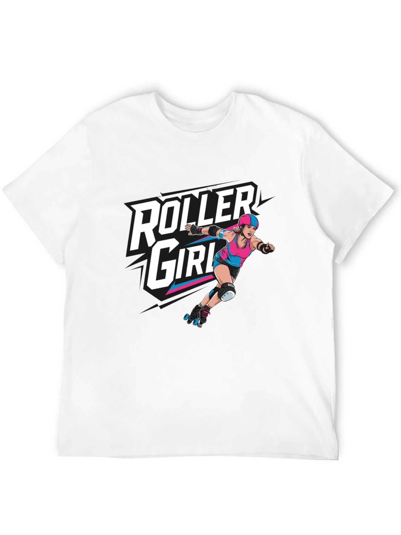 Roller Girl Graphic Tee - Black Cotton T-Shirt