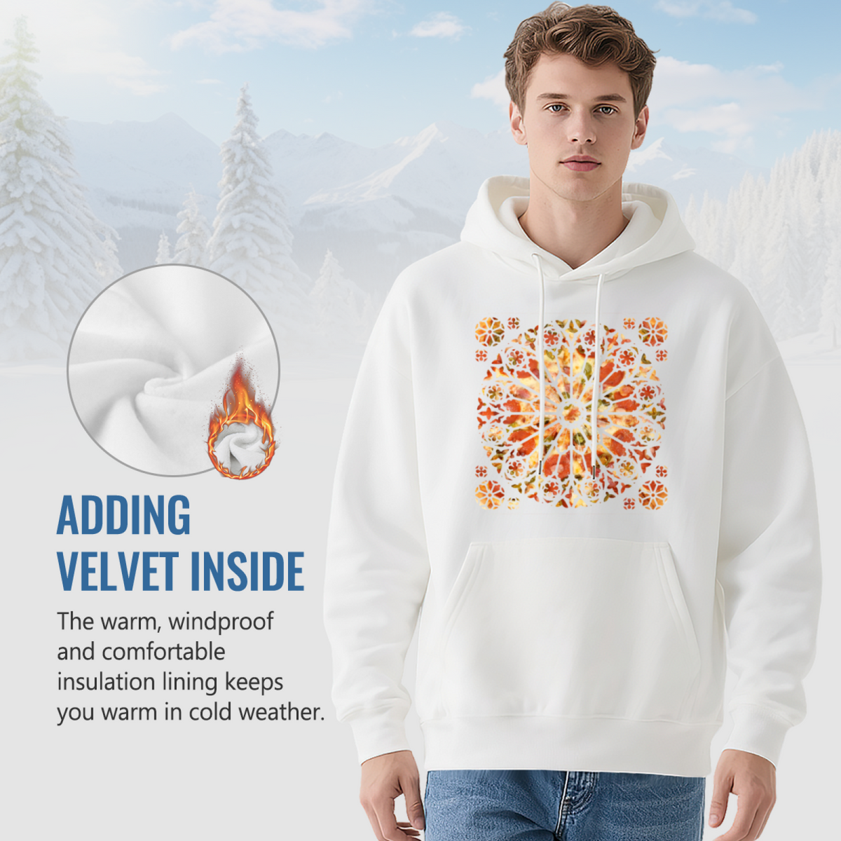 Stylized Cat Hoodie - Cool Feline Graphic Sweatshirt for Cat Moms & Dads