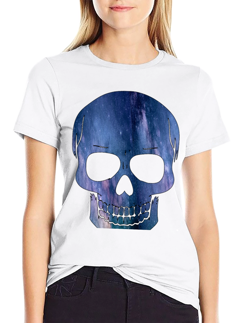 Galaxy Skull Graphic Tee - Modern Mens T-Shirt